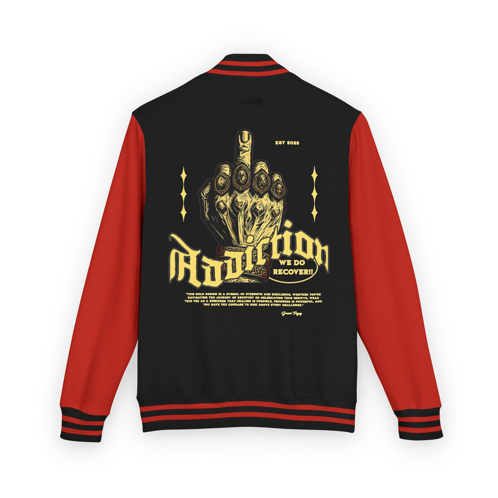 Unisex Heavyweight Letterman Jacket with Unique Graphic Design, Trendy Varsity Style, Casual Outerwear, Gift for Him/Her, Perfect for [...]