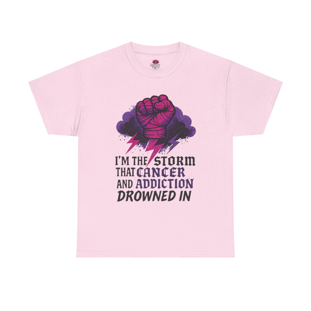 Empowering Cancer Awareness T-Shirt - Fight Against Addiction, Hope, Strength, Gift for Survivors, Unisex Tee
