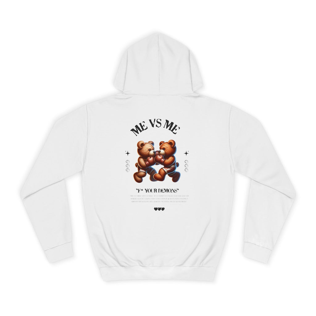 Unisex Teddy Bear College Hoodie, Cozy Streetwear, Perfect Gift for Students, Fall Wardrobe Essential, Casual Everyday Style