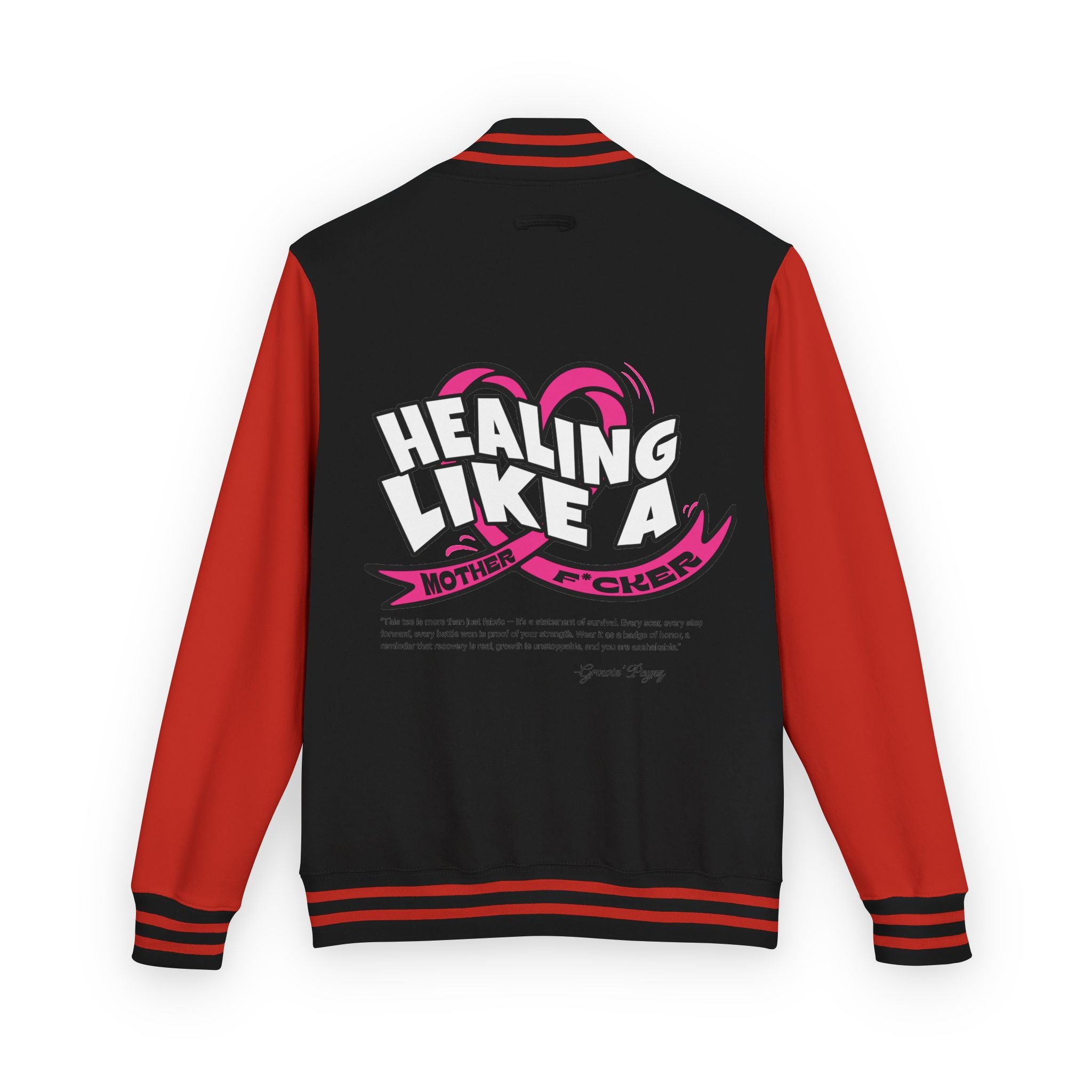 Healing Like a Mother Letterman Jacket, Unisex Varsity Jacket, Trendy Outerwear, Gift for Moms, Stylish Letterman for Her, Casual [...]