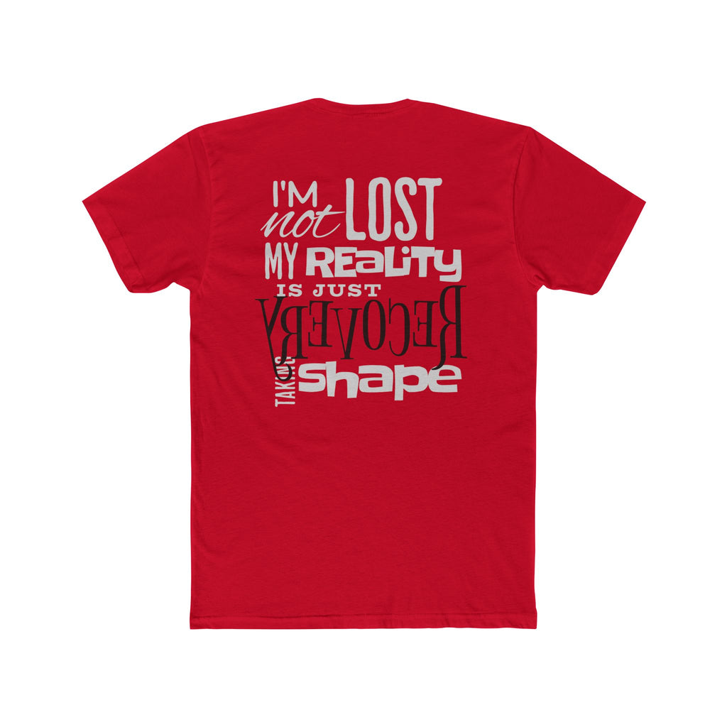 (DESIGN PRINT ON BACK) Unisex Recovery Quote Tee, Cotton Crew T-Shirt, Motivational Gift, Recovery Journey Apparel, Inspirational Quote Shirt, Self-Care Tee