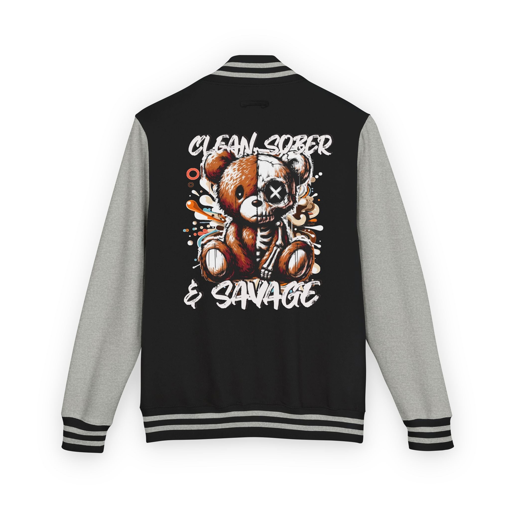 Clean, Sober & Savage Unisex Heavyweight Letterman Jacket | Trendy College Apparel, Retro Sportswear, Casual Jacket, Gift for Teens, [...]