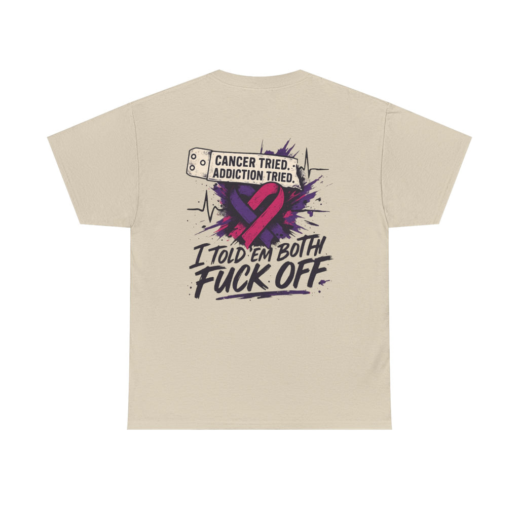 Empowering Unisex Heavy Cotton Tee - Cancer Awareness, Addiction Support, Gift for Survivors, Motivation, Everyday Wear, Inspirational Tee
